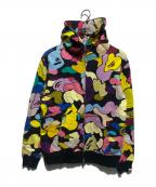 A BATHING APEア ベイシング エイプ）の古着「Giant multi camo ジップパーカー」｜マルチカラー