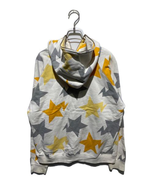 A BATHING APE（ア ベイシング エイプ）A BATHING APE (ア ベイシング エイプ) フルジップスタープリントジップパーカー グレー×ホワイト サイズ:Mの古着・服飾アイテム