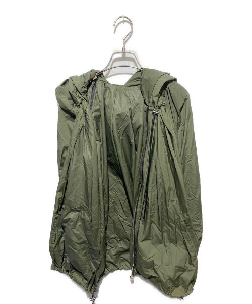 CINOH（チノ）CINOH (チノ) TYPEWRITER NYLON HOODIE BLOUSON カーキ サイズ:38の古着・服飾アイテム