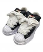 MIHARA YASUHIROミハラヤスヒロ）の古着「BLAKEY PUFFER LOW/LEATHER スニーカー」｜ホワイト×ブラック