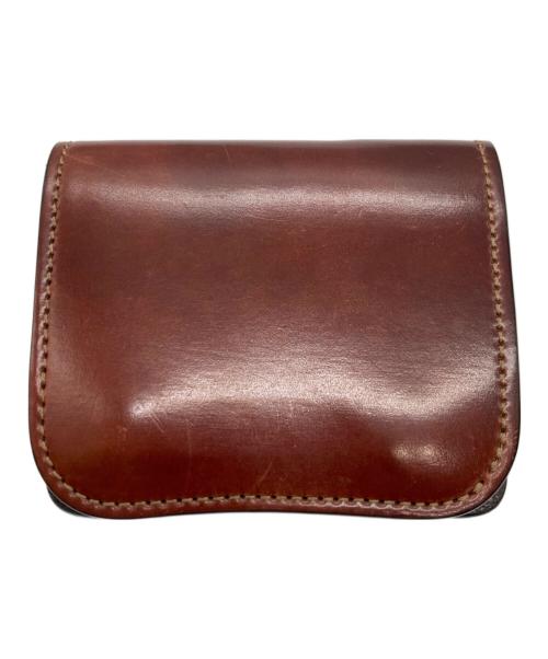 WILDSWANS（ワイルドスワンズ）WILDSWANS (ワイルドスワンズ) PALMシェルコードバンコンパクトウォレット ブラウンの古着・服飾アイテム