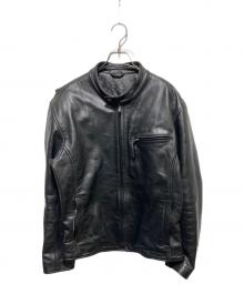 bp（ビーピー）の古着「シングルライダースジャケット」｜ブラック