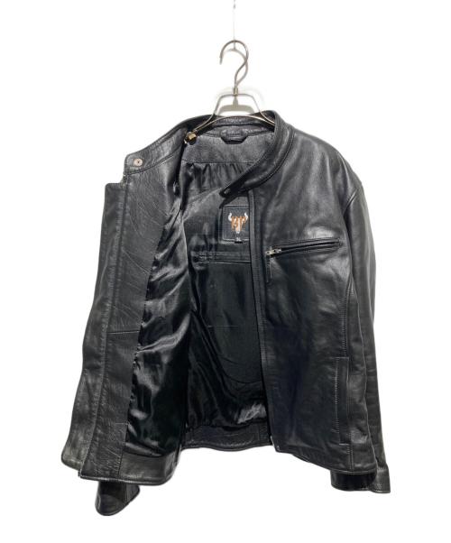 bp（ビーピー）BP (ビーピー) シングルライダースジャケット ブラック サイズ:3Lの古着・服飾アイテム
