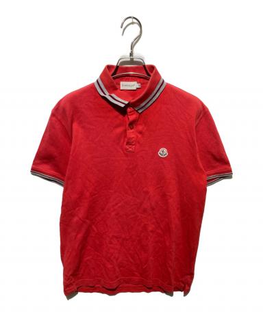 中古・古着通販】MONCLER (モンクレール) ポロシャツ レッド サイズ:M