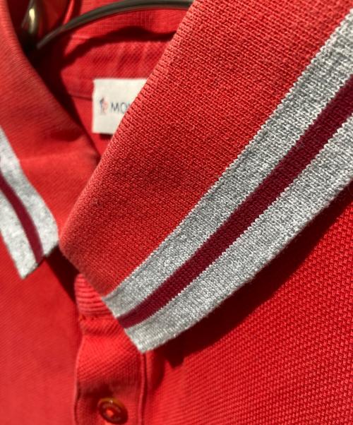 MONCLER（モンクレール）MONCLER (モンクレール) ポロシャツ レッド サイズ:Mの古着・服飾アイテム