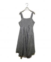 LEINWANDE（ラインヴァンド）の古着「ウールリネンベルテッドドレス」｜グレー