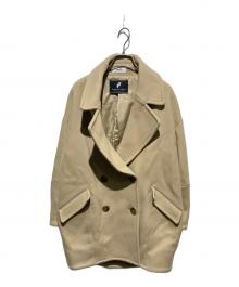 Snidel（スナイデル）の古着「Sustainaウールコクーンダブルコート」｜ベージュ