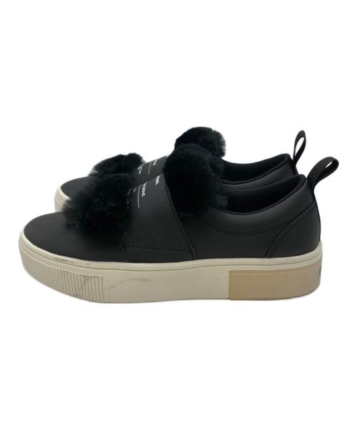 DIESEL（ディーゼル）DIESEL (ディーゼル) ファーデザインスリッポン ブラック サイズ:23の古着・服飾アイテム