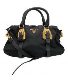 PRADA（プラダ）の古着「2WAYレザーショルダーバッグ」｜ブラック