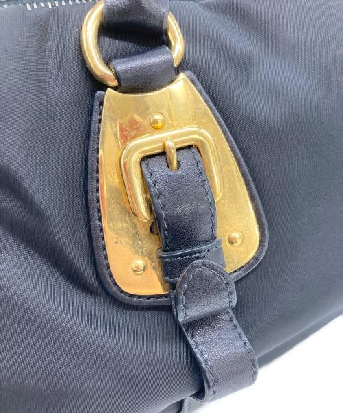 PRADA（プラダ）PRADA (プラダ) 2WAYレザーショルダーバッグ ブラックの古着・服飾アイテム