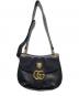 中古・古着 GUCCI (グッチ) GGマーモント タイガーヘッドショルダーバッグ ブラック：55000円