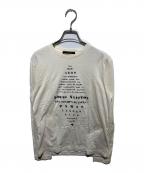 LOUIS VUITTONルイ ヴィトン）の古着「コットンシルクプリントカットソー」｜ホワイト