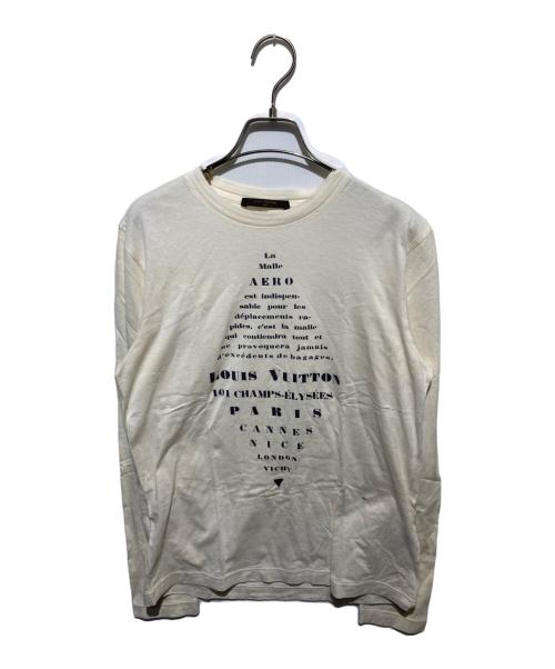 LOUIS VUITTON（ルイ ヴィトン）LOUIS VUITTON (ルイ ヴィトン) コットンシルクプリントカットソー ホワイト サイズ:ＸＳの古着・服飾アイテム