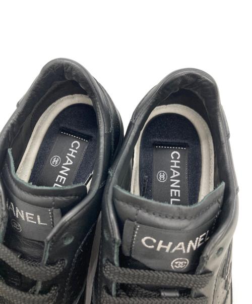 CHANEL（シャネル）CHANEL (シャネル) CCロゴローカットスニーカー ブラック サイズ:36の古着・服飾アイテム