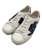 GUCCIグッチ）の古着「エースライン・装飾スニーカー」｜ホワイト