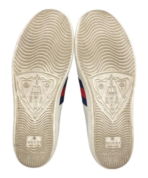 GUCCI（グッチ）GUCCI (グッチ) エースライン・装飾スニーカー ホワイト サイズ:35　2/1の古着・服飾アイテム