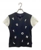 LOUIS VUITTONルイ ヴィトン）の古着「エンブロイダリー レター チェーン ショートスリーブ Tシャツ」｜ブラック