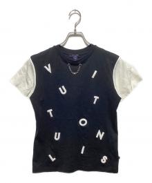 LOUIS VUITTON（ルイ ヴィトン）の古着「エンブロイダリー レター チェーン ショートスリーブ Tシャツ」｜ブラック