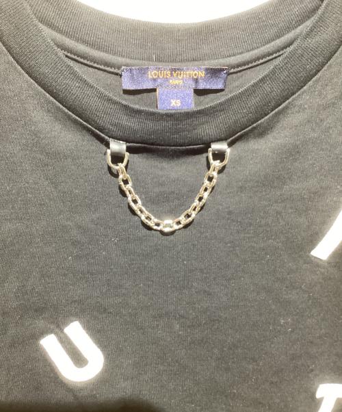 LOUIS VUITTON（ルイ ヴィトン）LOUIS VUITTON (ルイ ヴィトン) エンブロイダリー レター チェーン ショートスリーブ Tシャツ ブラック サイズ:XSの古着・服飾アイテム