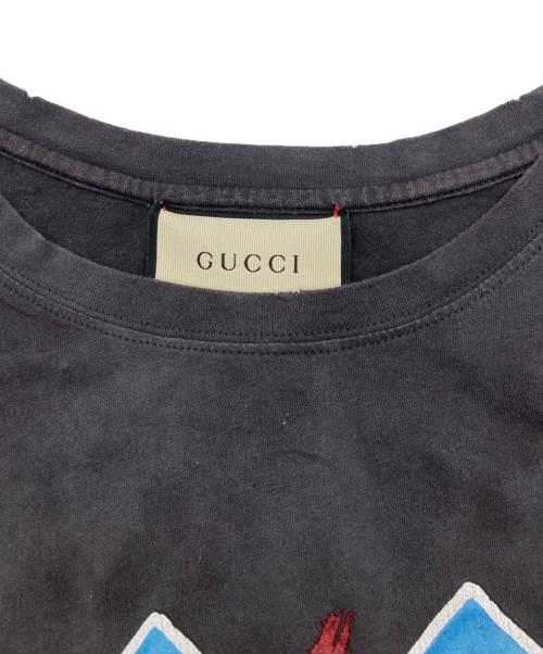 GUCCI（グッチ）GUCCI (グッチ) AC/DC タイダイグラフィック Tシャツ ブラック サイズ:XSの古着・服飾アイテム