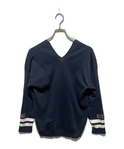 VALENTINO（ヴァレンティノ）VALENTINO (ヴァレンティノ) 22AW Vネックニット ネイビー サイズ:Sの古着・服飾アイテム