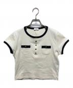 CELINEセリーヌ）の古着「クロップドTシャツ / コットンジャージー」｜ホワイト