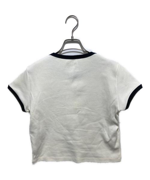 CELINE（セリーヌ）CELINE (セリーヌ) クロップドTシャツ / コットンジャージー ホワイト サイズ:Mの古着・服飾アイテム