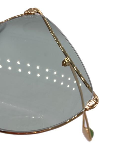 GUCCI（グッチ）GUCCI (グッチ) butterfly Sunglasses ゴールド×グリーン サイズ:SIZE 63□18の古着・服飾アイテム