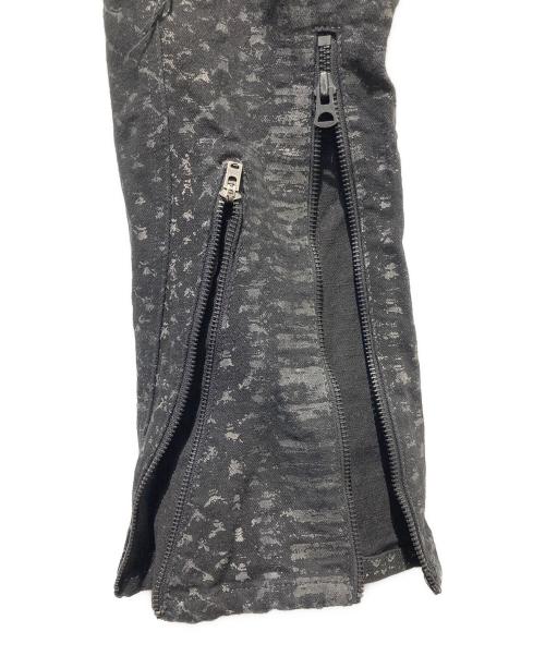 IF SIX WAS NINE（イフシックスワズナイン）IF SIX WAS NINE (イフシックスワズナイン) パイソン総柄 ジップデザインデニムパンツ ブラック サイズ:31の古着・服飾アイテム