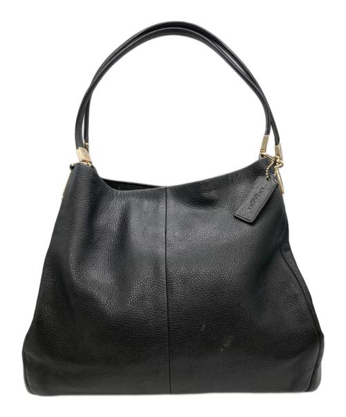 COACH（コーチ）COACH (コーチ) レザーショルダーバッグ/マディソンレザーフィービー ブラックの古着・服飾アイテム