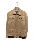 BURBERRY BLACK LABELバーバリーブラックレーベル）の古着「スエードジップブルゾン」｜ベージュ