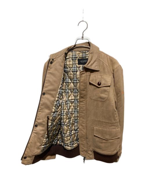BURBERRY BLACK LABEL（バーバリーブラックレーベル）BURBERRY BLACK LABEL (バーバリーブラックレーベル) スエードジップブルゾン ベージュ サイズ:Mの古着・服飾アイテム