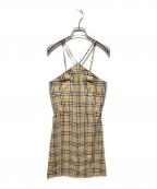 BURBERRY BLUE LABELバーバリー ブルー レーベル）の古着「ノバチェック柄キャミワンピース」｜ベージュ