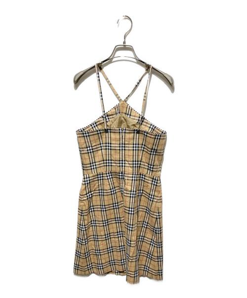 BURBERRY BLUE LABEL（バーバリー ブルー レーベル）BURBERRY BLUE LABEL (バーバリー ブルー レーベル) ノバチェック柄キャミワンピース ベージュ サイズ:38の古着・服飾アイテム