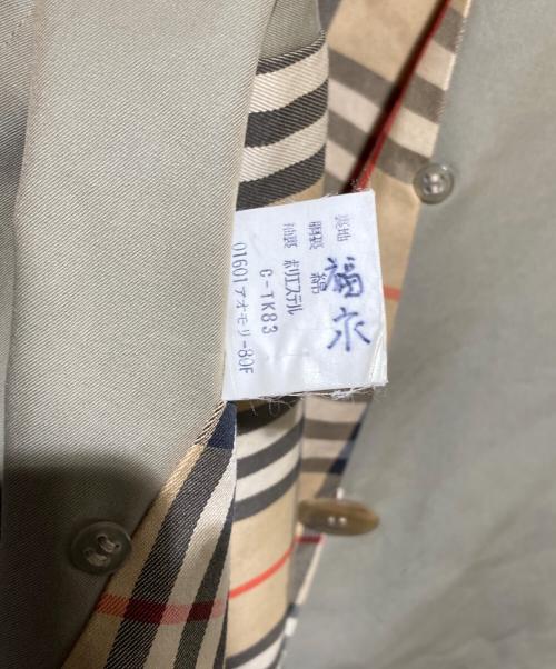 Burberry's（バーバリー）Burberry's (バーバリー) 裏ノヴァチェックトレンチコート ベージュ サイズ:Sの古着・服飾アイテム