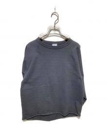 WALLA WALLA SPORT（ワラワラスポーツ）の古着「カットオフラグランスウェット」｜ブラック