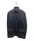 ARMANI JEANSアルマーニジーンズ）の古着「チンスト付ウールジップアップジャケット」｜ブラック
