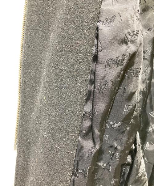 ARMANI JEANS（アルマーニジーンズ）ARMANI JEANS (アルマーニジーンズ) チンスト付ウールジップアップジャケット ブラック サイズ:Mの古着・服飾アイテム