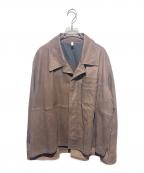 CCUシーシーユー）の古着「”RAY” OPEN COLLAR SHIRT JACKET」｜ブラウン