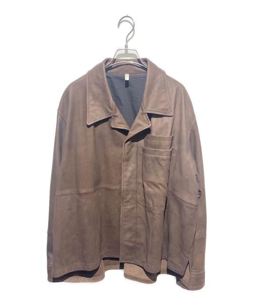 CCU（シーシーユー）CCU (シーシーユー) ”RAY” OPEN COLLAR SHIRT JACKET ブラウン サイズ:2の古着・服飾アイテム