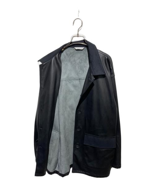 JOURNAL STANDARD（ジャーナルスタンダード）JOURNAL STANDARD (ジャーナルスタンダード) VEGAN LEATHER CAR COAT ブラック サイズ:Lの古着・服飾アイテム