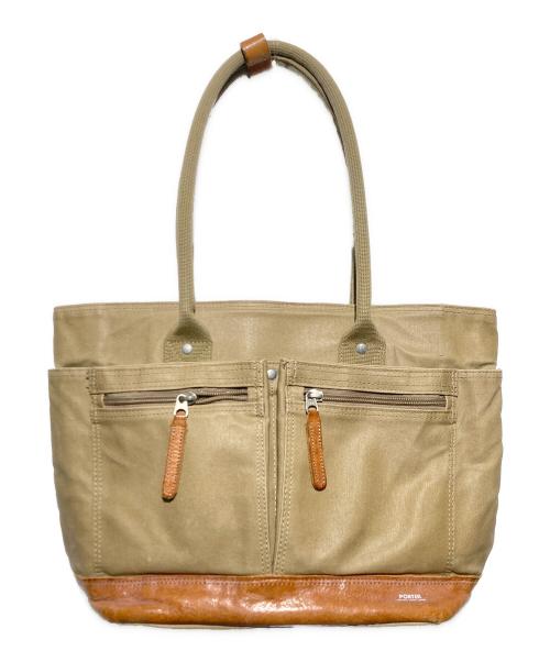 PORTER（ポーター）PORTER (ポーター) フィールド キャンバストートバッグ ブラウンの古着・服飾アイテム