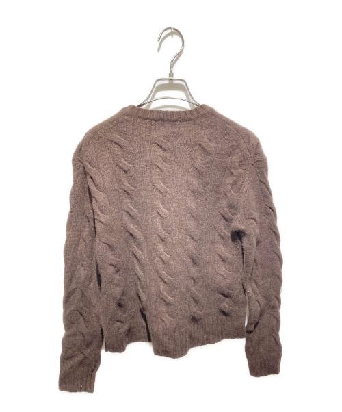 POLO RALPH LAUREN（ポロ・ラルフローレン）POLO RALPH LAUREN (ポロ・ラルフローレン) カシミヤ混ケーブルニット ブラウン サイズ:ＸＳの古着・服飾アイテム