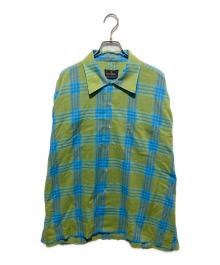 FRUIT OF THE LOOM（フルーツオブザルーム）の古着「royal collection コットンポリチェックシャツ」｜ブルー×グリーン