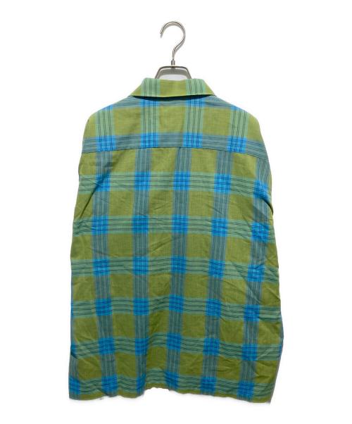 FRUIT OF THE LOOM（フルーツオブザルーム）FRUIT OF THE LOOM (フルーツオブザルーム) royal collection コットンポリチェックシャツ ブルー×グリーン サイズ:XLの古着・服飾アイテム