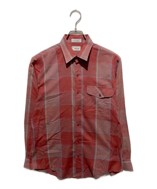 ARROW（アロー）ARROW (アロー) コットンポリチェックシャツ イエロー×レッド サイズ:Mの古着・服飾アイテム