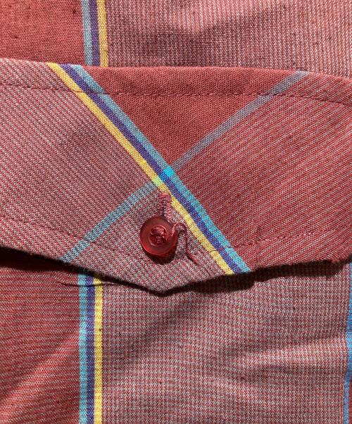 ARROW（アロー）ARROW (アロー) コットンポリチェックシャツ イエロー×レッド サイズ:Mの古着・服飾アイテム