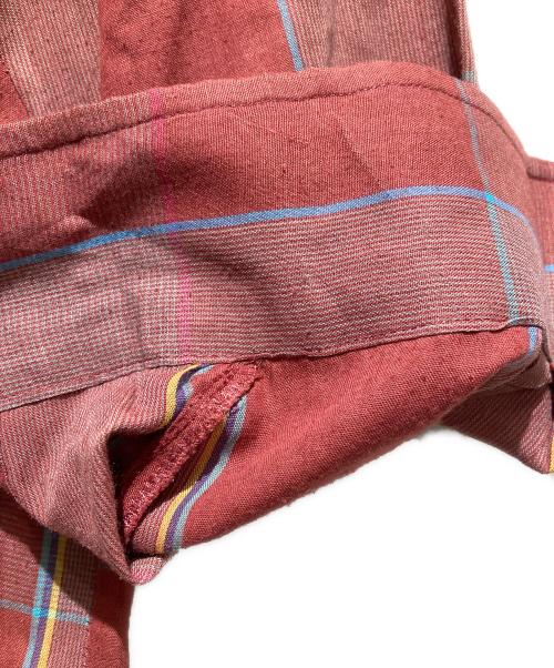 ARROW（アロー）ARROW (アロー) コットンポリチェックシャツ イエロー×レッド サイズ:Mの古着・服飾アイテム