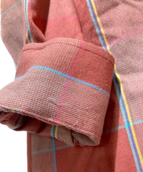 ARROW（アロー）ARROW (アロー) コットンポリチェックシャツ イエロー×レッド サイズ:Mの古着・服飾アイテム