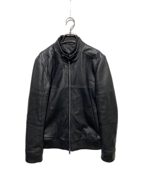 AKM（エーケーエム）AKM (エーケーエム) 裏地キルティングシープレザーライダースジャケット ブラック サイズ:Ｍの古着・服飾アイテム